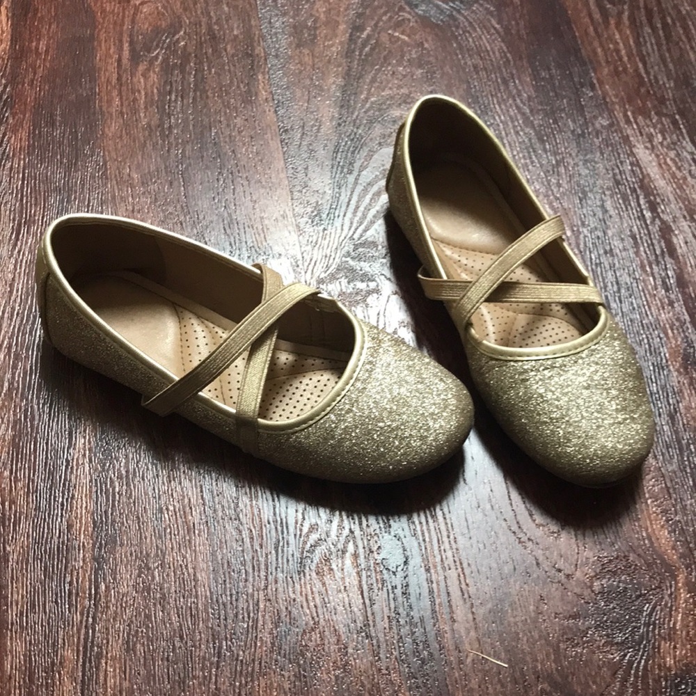 Gold glitter Tahari 2 shoes Mary Janes